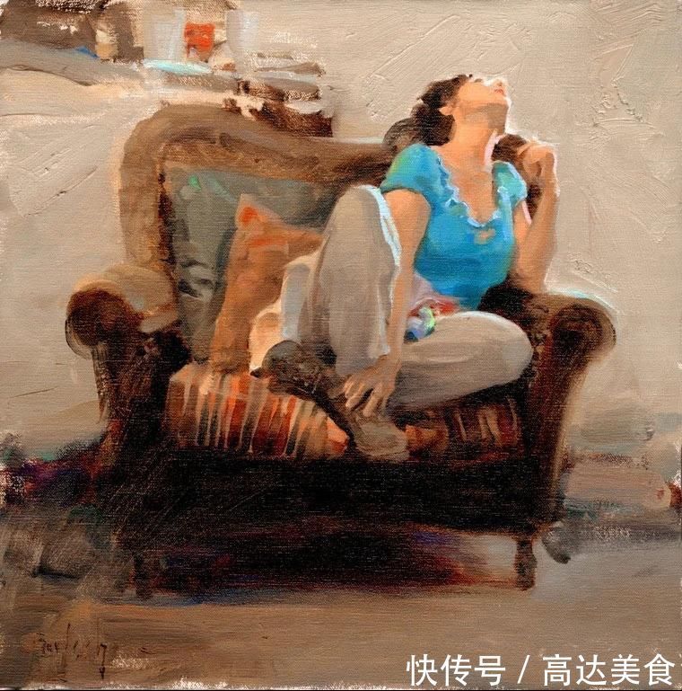 印象派@迷人的光影迷人的你,这样的油画太有感染力