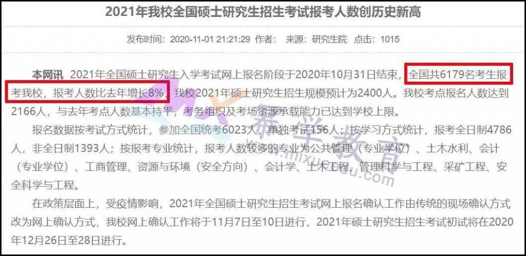 报名|再创新高！最新6所院校发布2021考研报名人数！