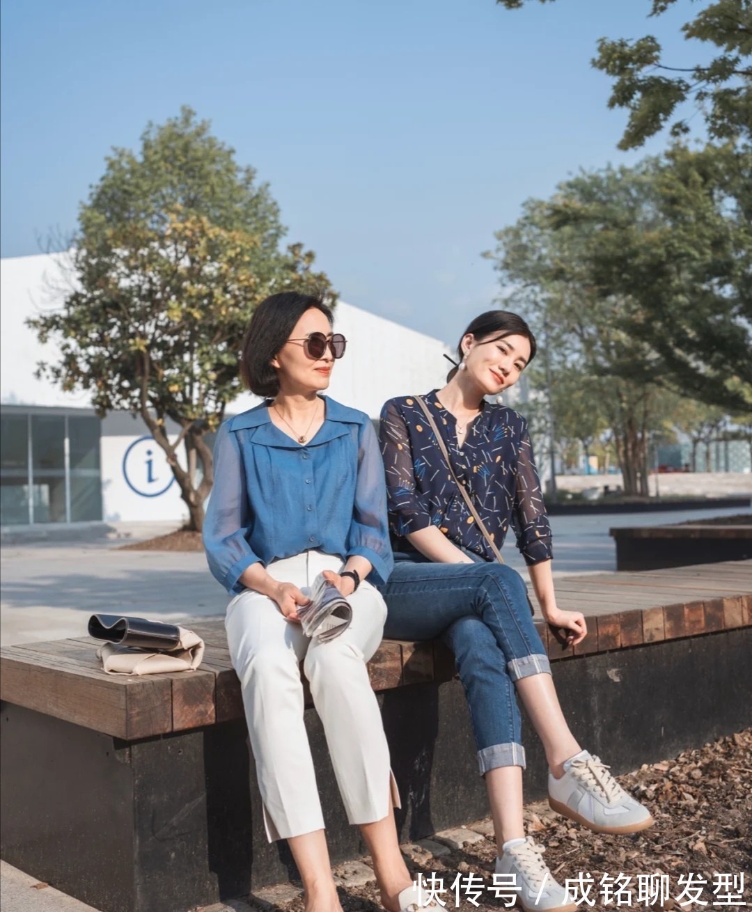 印花裙|这些奔六的妈妈们真会打扮,穿衣简约大气又时髦,甩同龄人一大截