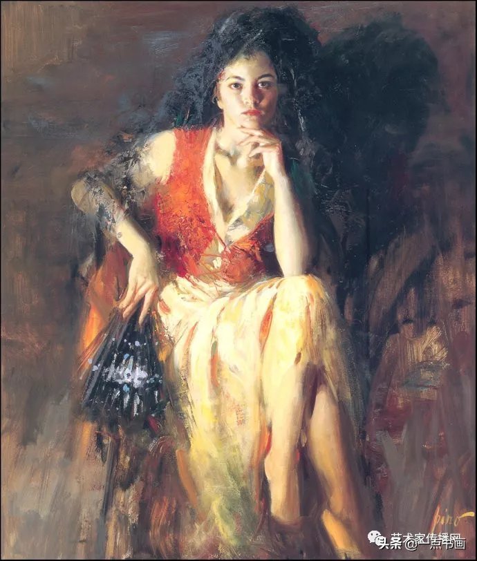 美术学院$皮诺德埃尼的油画人物,色彩斑斓,动静结合,光彩照人