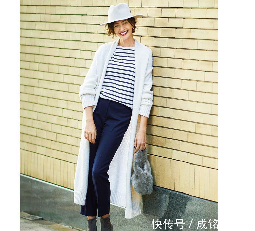 气质|奔四奔五的时髦女人，都喜欢用针织衫搭配，减龄百搭又显气质