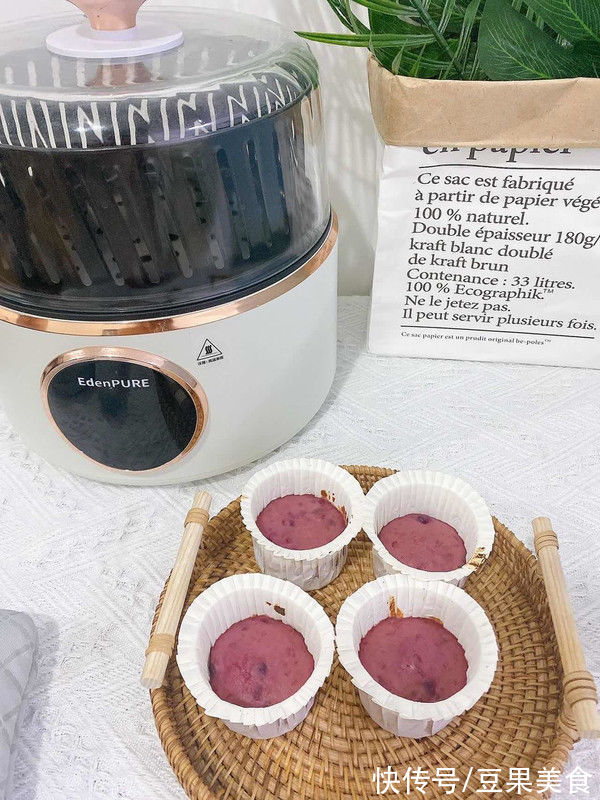 快乐减脂｜低卡紫薯小蛋糕（无面粉版）