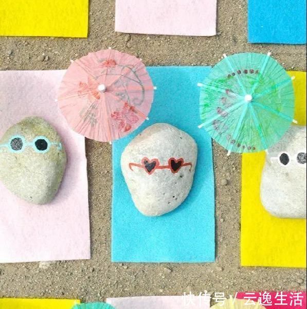 彩纸!捡些石头回家,再也不为手工课作业愁附5个DIY石头彩绘教程