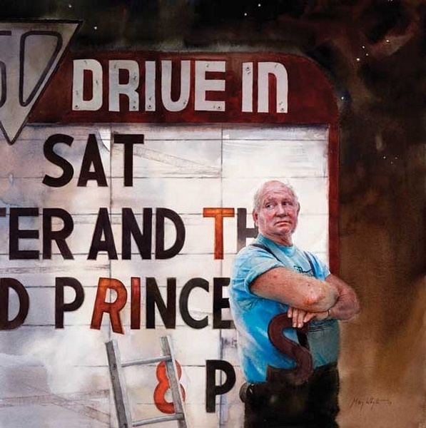 画标$美国水彩人物画家玛丽怀特:一张A4大小的水彩画标上万美元