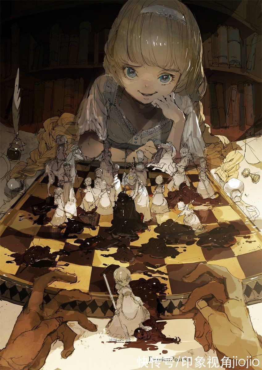 构图@幻想异世界插画作品,鱼眼镜头视角的构图方式很奇妙