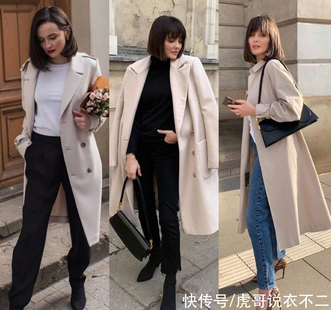 小脚裤才是大衣的神仙cp，一裤多穿超实用，基础款也能时髦优雅