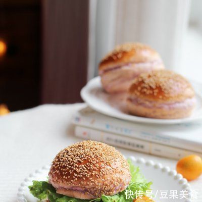 汤种紫薯汉堡 | 圣诞节的味道