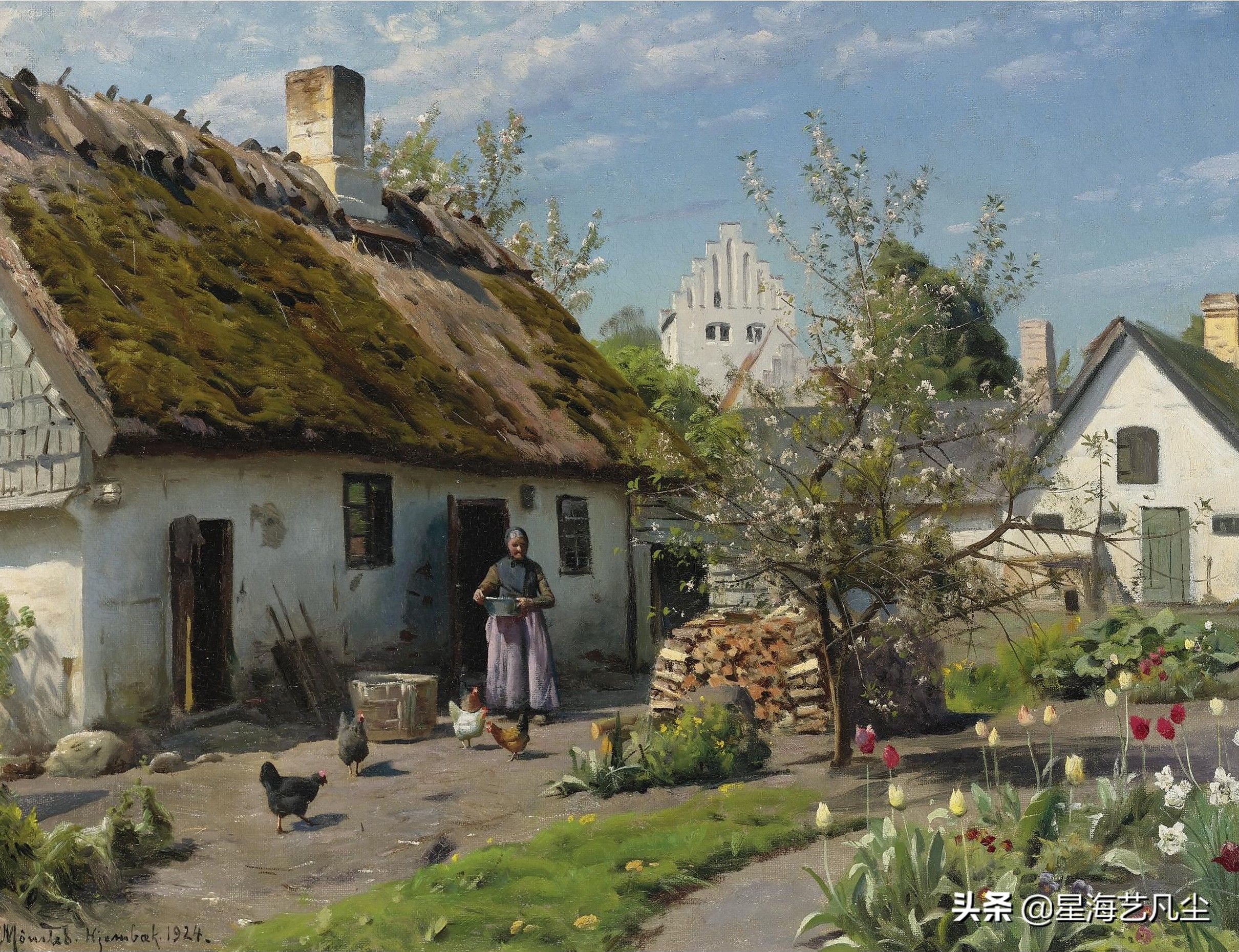 透视|丹麦油画大师，佩德·莫克·蒙森德乡村油画风景作品鉴赏