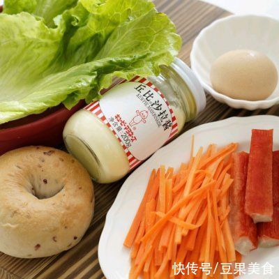 蟹柳|#丘比三明治#蟹柳滑蛋时蔬汉堡