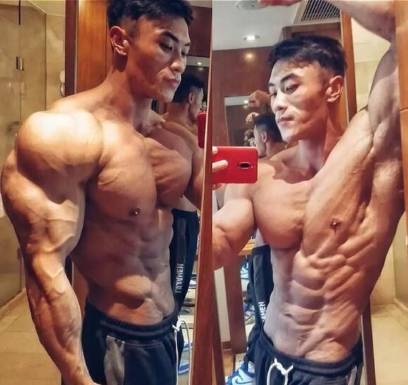 健美|中国最帅气体质肌肉男,吴龙之后下一个健体一哥,宽肩细腰低体脂
