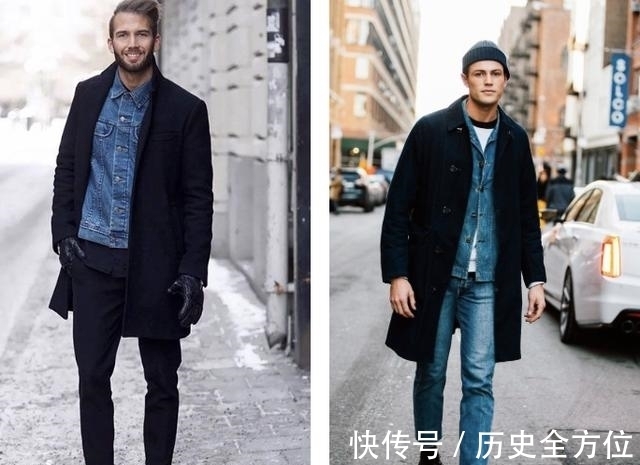 亮色系 男生黑色大衣百搭时髦，掌握4种配色方式，搭配酷帅利落又不单调