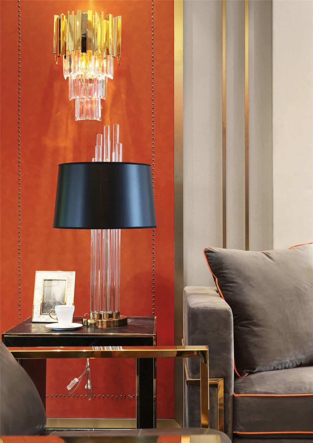 橙色|125平方米的房子这样设计,高级与轻奢并存,太美了