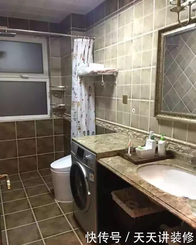 卫生间|卫生间洗衣机摆放设计,小空间的完美利用,不拥挤又美观