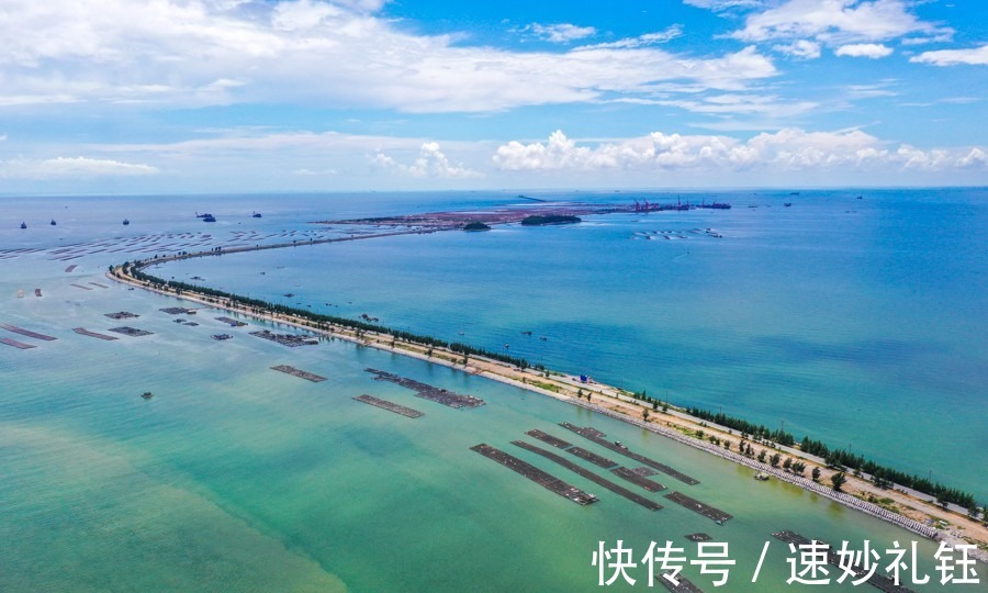 公路|航拍：广西最美海上公路 如巨龙盘亘海平面