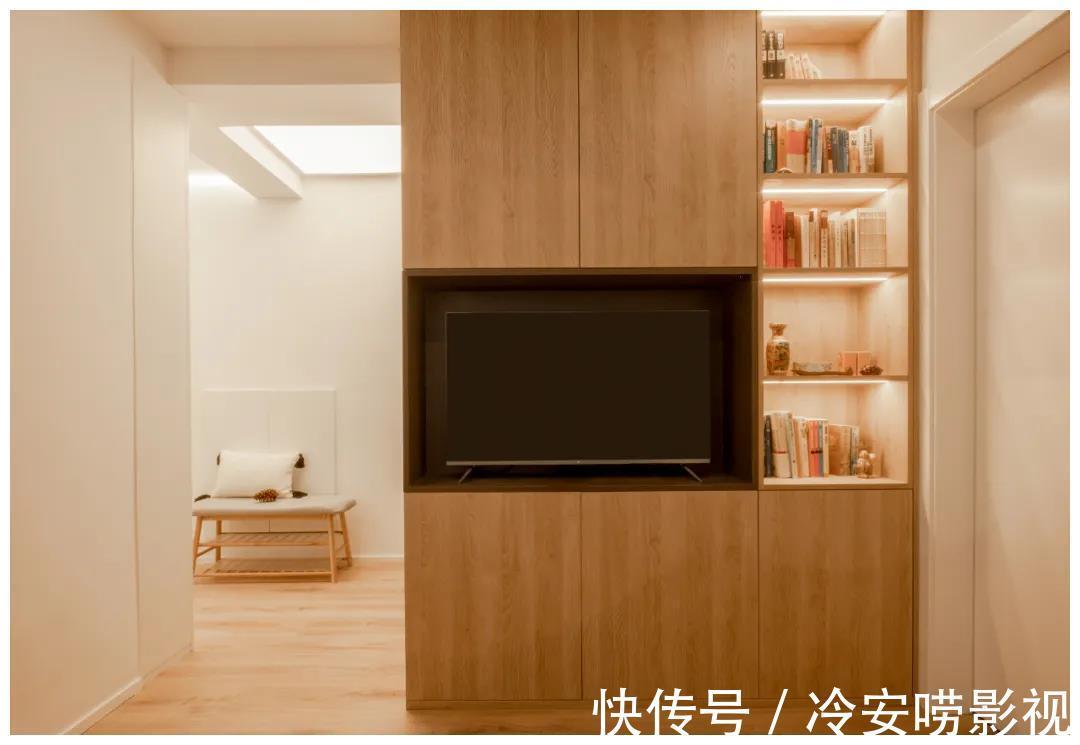 主卧|50㎡一字户型,逆袭两居室,独立厨房+办公区+浴缸全都有,真赞!