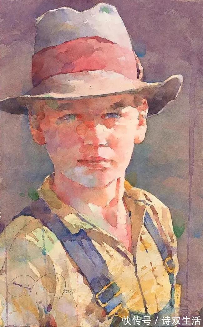 艺术学院&他笔下的人物生动活泼,色块叠加的恰到好处!