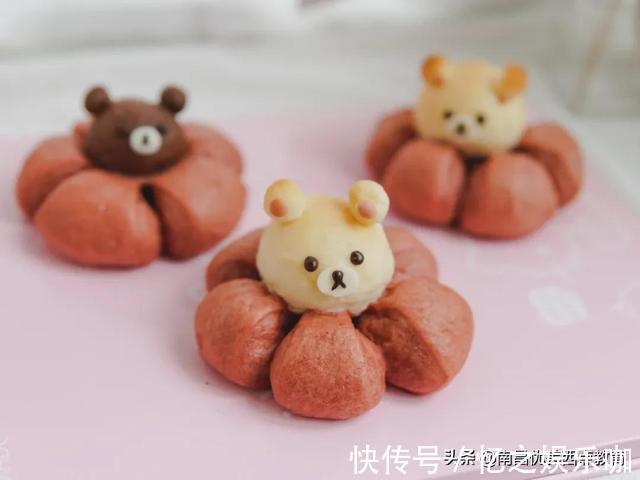 135g|女生都会喜欢的面包,小熊花骨朵面包可爱好吃两不误