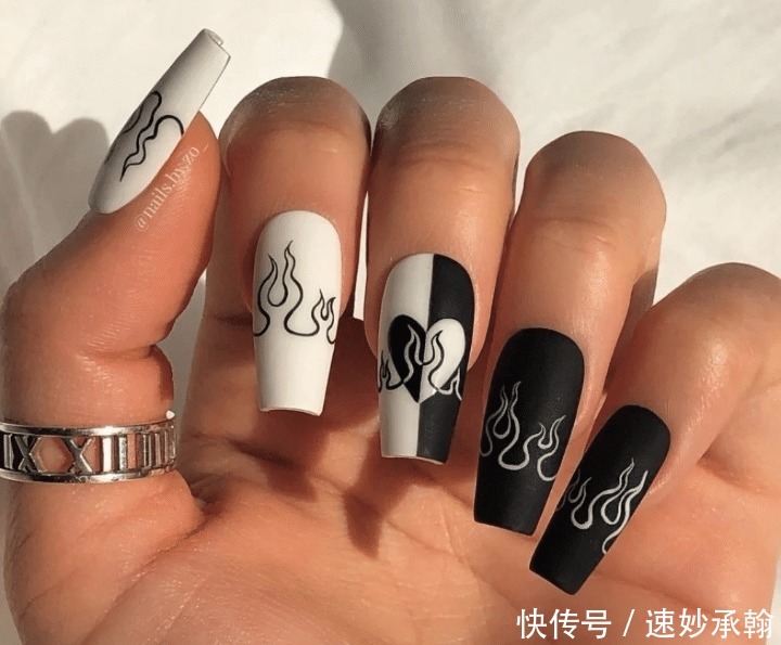 风格超酷的欧美风美甲，拿图去做！