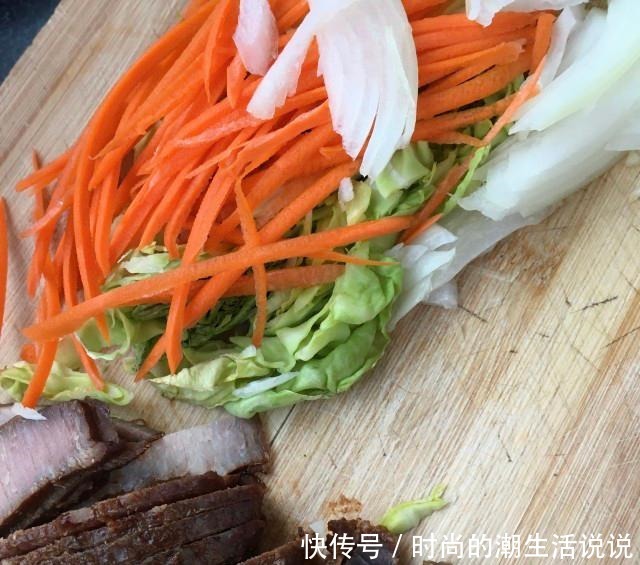 烧驴肉炒面,味道比鲜肉做的更入味