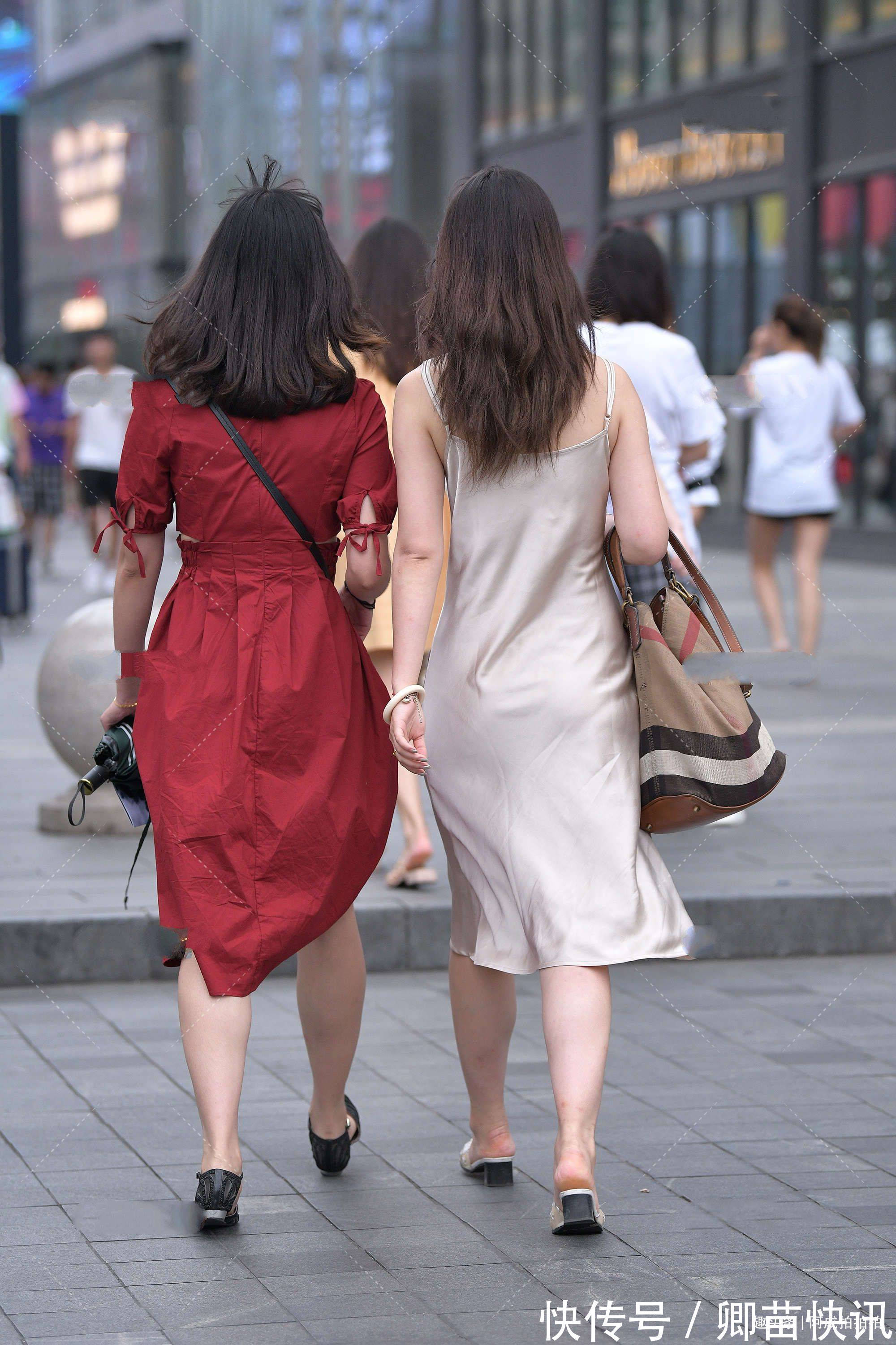 高贵 香槟色连衣裙高贵典雅,丝滑面料柔软高级,气质十足