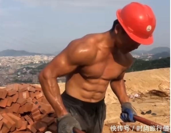 工地|工地搬砖小伙健身多年,全身肌肉炸裂,喜获众多女粉丝告白