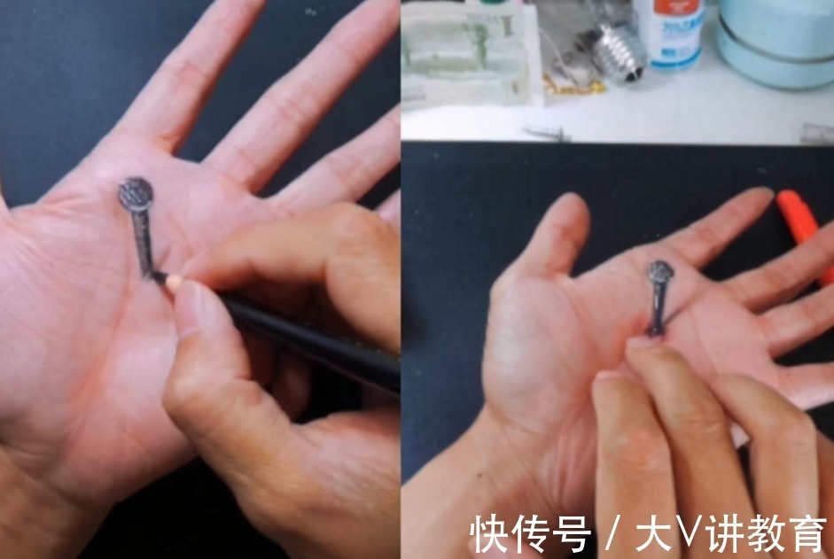 学生们#美术生“以假乱真”走红,画工堪比“神笔马良”,老师也难辨真假