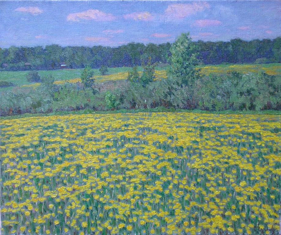 美术学院&俄罗斯艺术家谢尔盖恰布里金风景油画作品