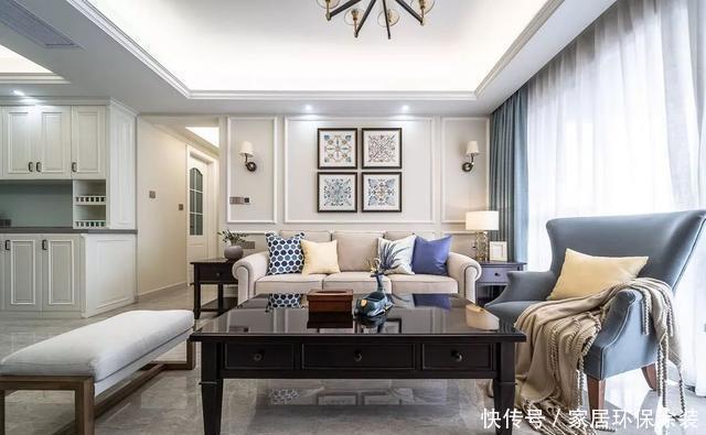 榻榻米|120㎡三室改四室，看起来比140㎡的还要大，经典美式风格太好看了