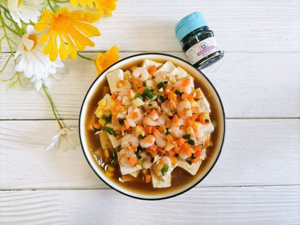 玉米粒|豆腐蒸虾仁