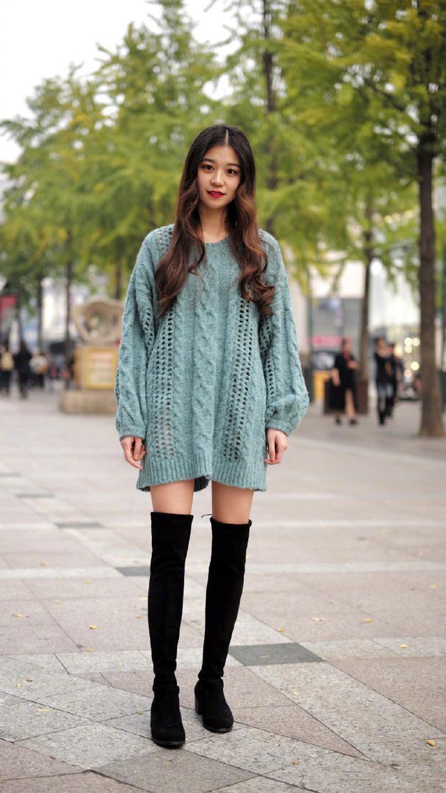 美学|小个子穿“过膝靴”有多美学会这几招穿搭干货,每天出门不重样