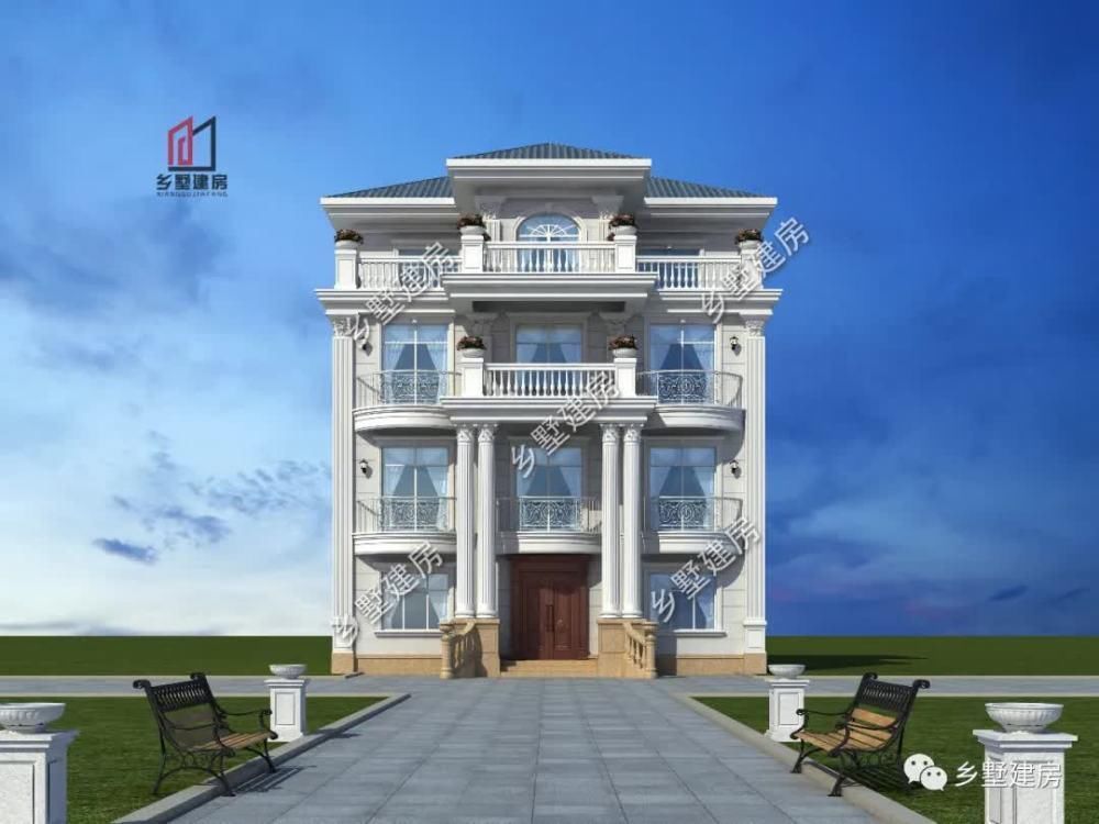 别墅|农村四层自建房，外观时尚华丽，设计两处厨房减少很多小矛盾
