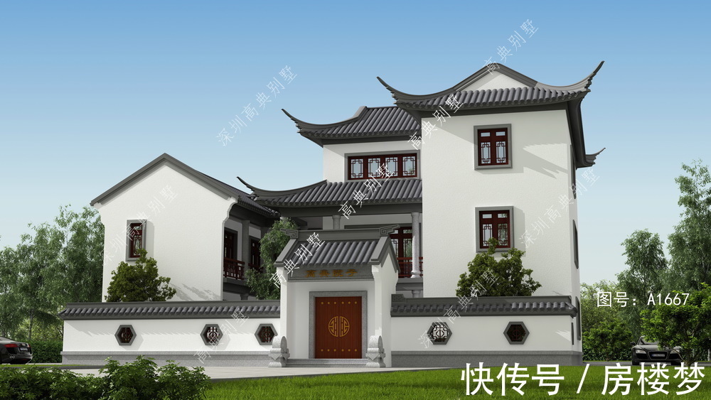 闲暇|中式庭院别墅，在闲暇之余，可以安静的享田园生活的美妙