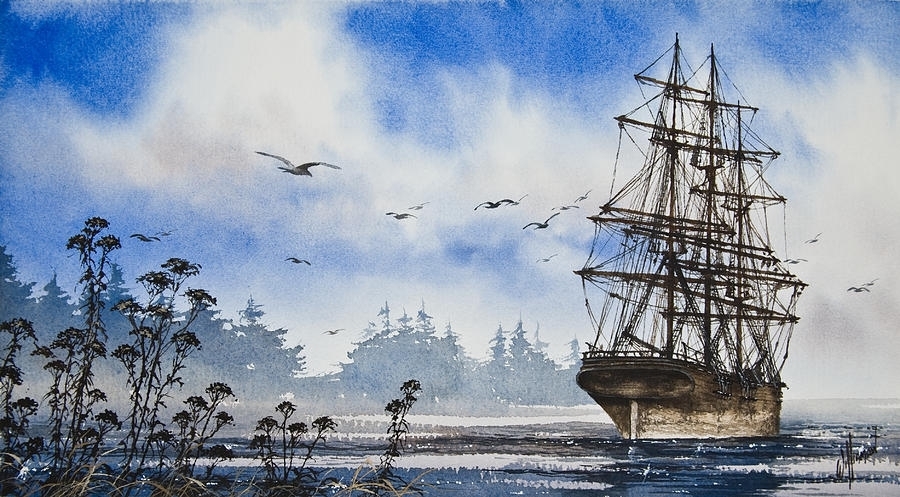 水彩画@风景水彩│ 美国画家James Williamson水彩画海景 作品