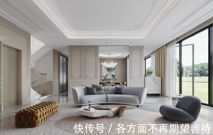 南通品清别墅装饰|440㎡现代美式别墅 | 高饱和度