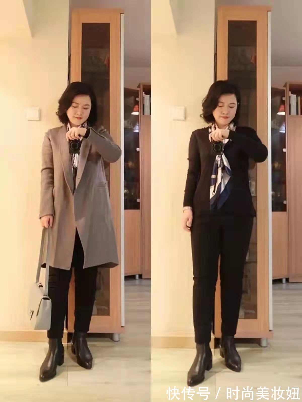 穿搭|“短靴+9分裤”才是冬季该有的穿搭,看微胖博主示范,保暖洋气