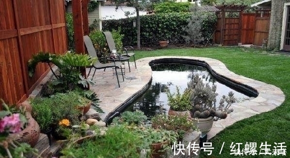 有庭院的人都开始造景观鱼池了美哭了,回家也要挖一个