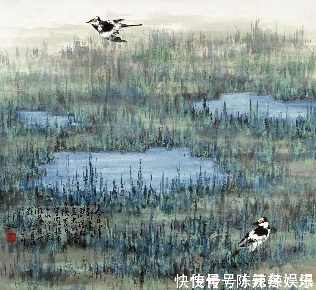 津门网#「津门网」萧朗笔下的花鸟画清新淡雅仿佛与世无争,一派田园之美