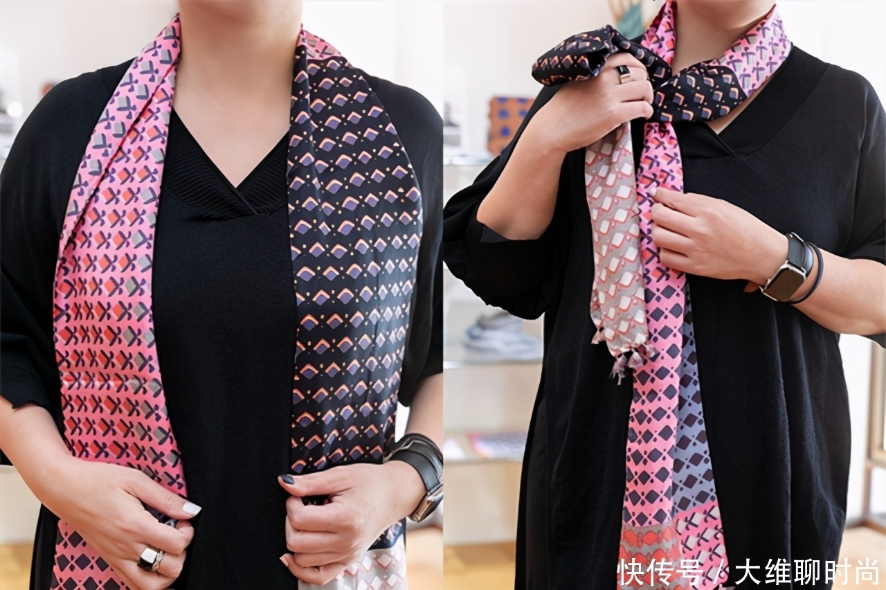 春季围巾如何戴才能有别于冬天？日网教你的方法，时髦显脸小