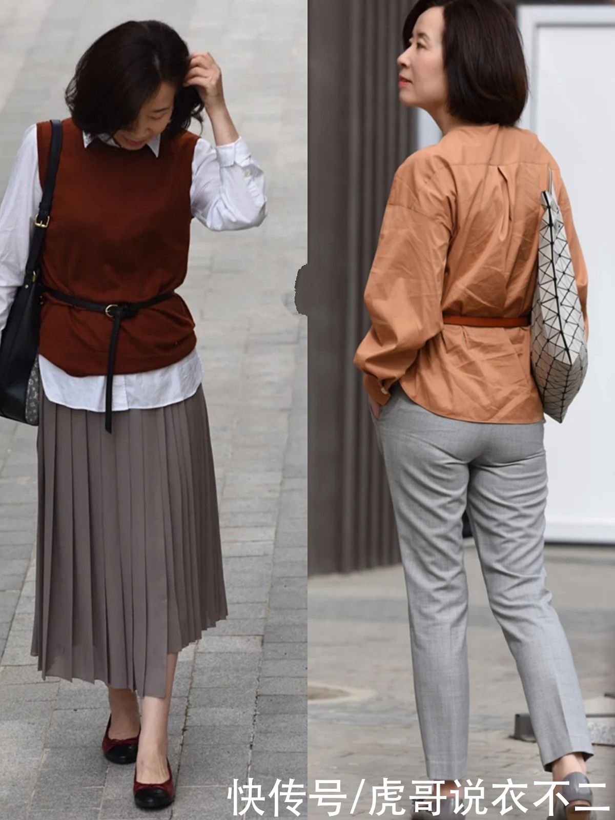 翻倍|50岁女人穿衣关键在配饰，懂得用“腰带”打造高腰线，惊艳感翻倍