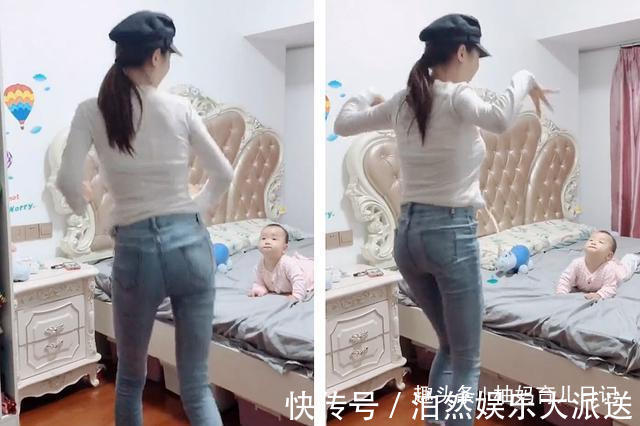 带娃|“高颜值”小姨看孩子,小外甥都看呆了,网友宝宝走开,换我来