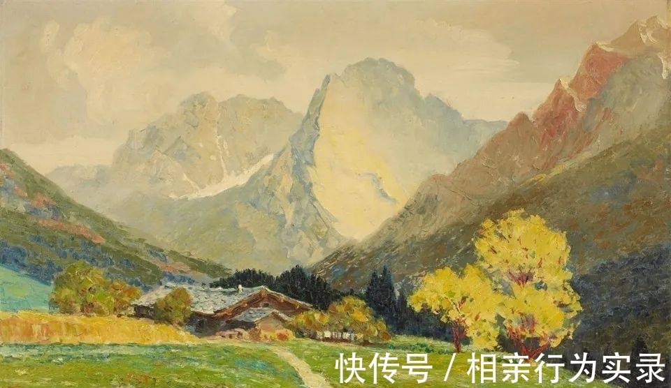 空间感&他是印象派画家,风景油画调子清雅,动感的笔触肌理让人赏心悦目