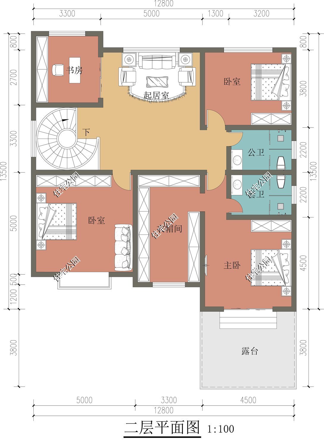 储藏室|10套二层农村别墅图纸，第3套第4套建的人最多，最后一套造价20万