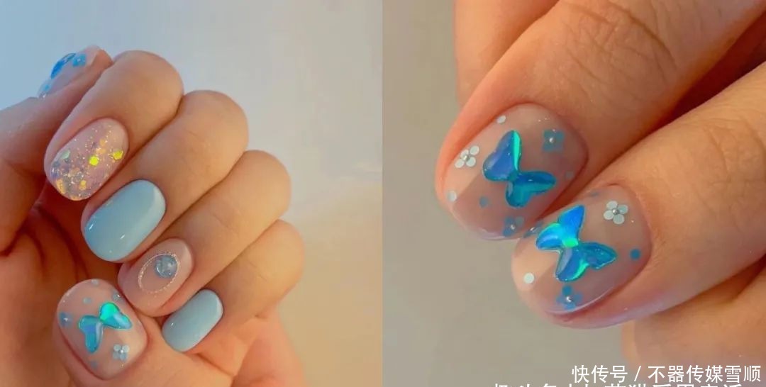 亮片|一眼就很仙气的美甲,美甲师:又到了考验我的时刻了!