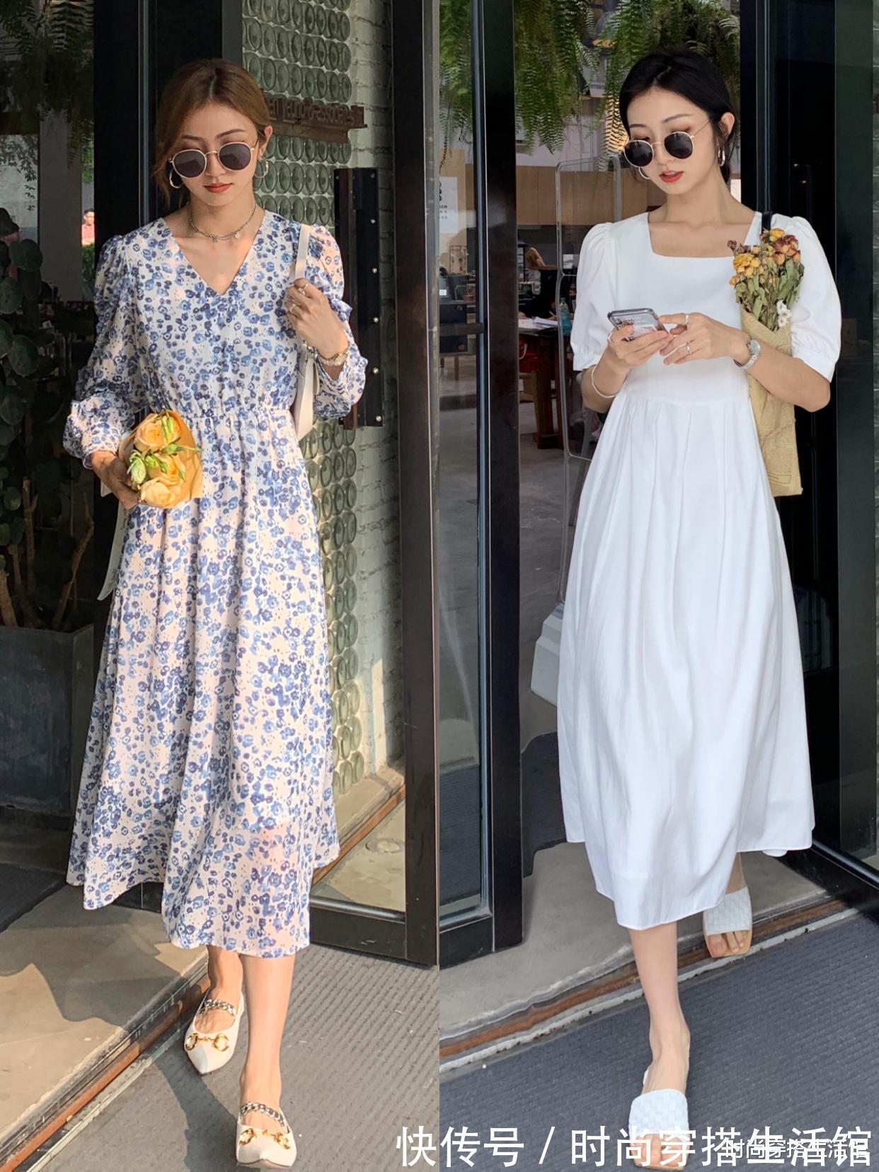 有气质|讲真的,30+女人立秋后这样穿连衣裙,出门简单又有气质