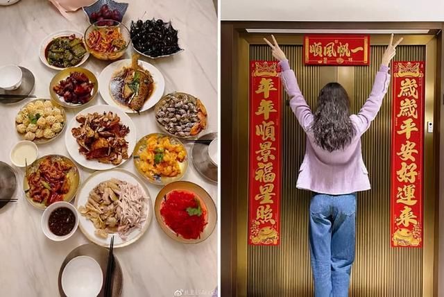 明星晒年夜饭:贾乃亮丰盛于小彤简单,吴奇隆上演“海陆空”全席