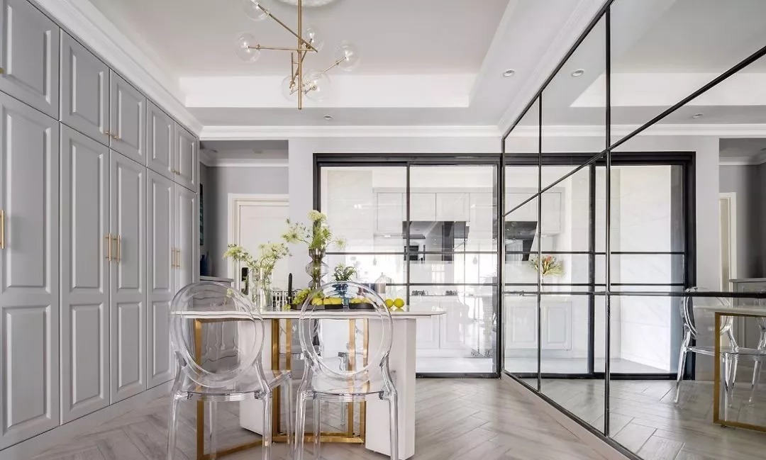 优雅|100㎡轻奢现代欧式风，大胆的色彩搭配，装出别样的优雅格调！