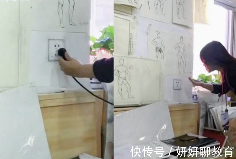 美术生&美术老师上课很尴尬,没收的手机是学生画的,网友:实力堪比老师