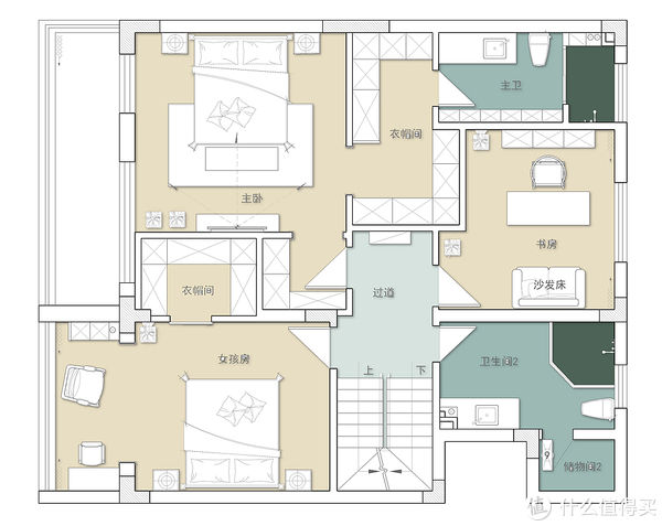 主卫|90后深漂回老家长沙买200㎡复式楼，装新中式风，客厅大气又有意境