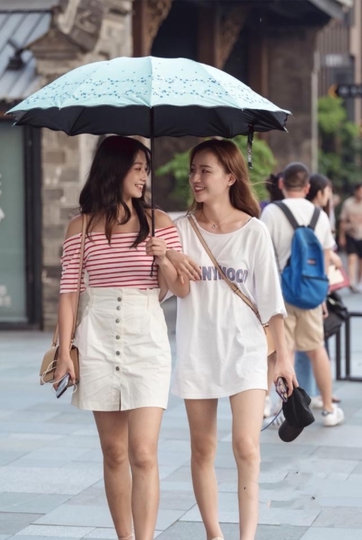 街拍:图1小姐姐这应该是大胆炫腹吧,大衣配美女,好看又时髦