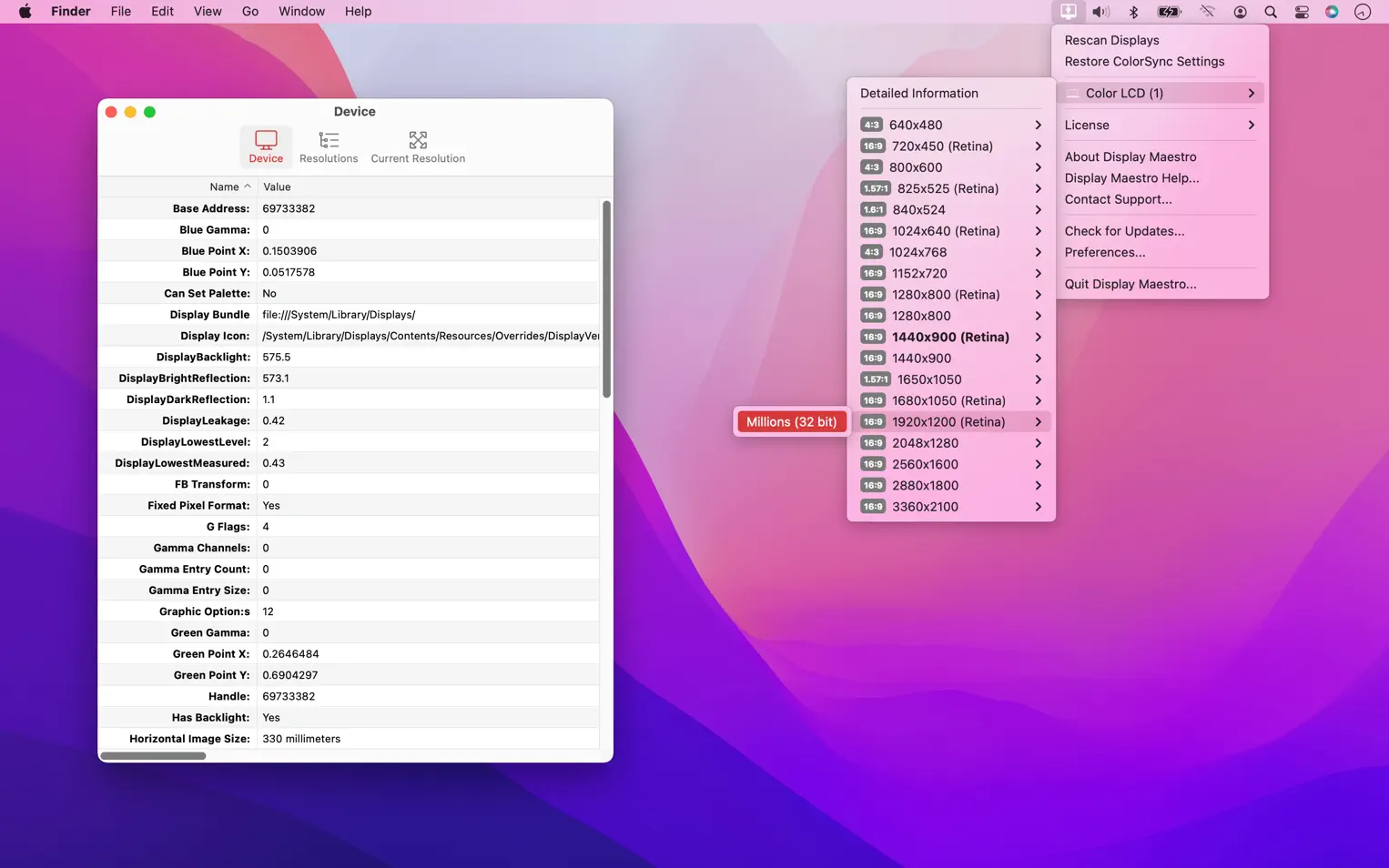 Display Maestro for Mac v5.1.0 分辨率调整工具